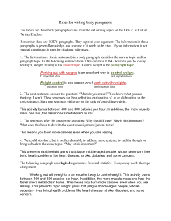 Rules for writing body paragraphs
