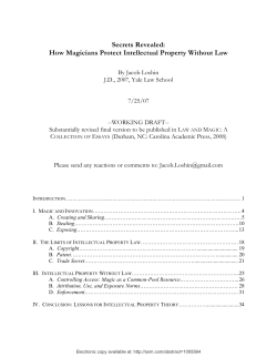 How Magicians Protect Intellectual Property Without Law