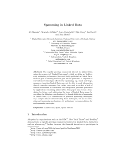 Spamming in Linked Data - CEUR Workshop Proceedings
