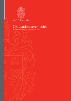 Graduation ceremonies - King`s College London