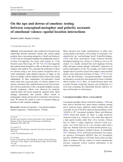On the ups and downs of emotion: testing between conceptual