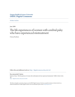 The life experiences of women with cerebral palsy who have