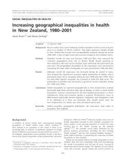 Increasing geographical inequalities in health in