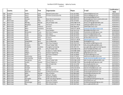 Certified Construction Site Inspectors by County