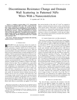 Discontinuous resistance change and domain wall scattering in