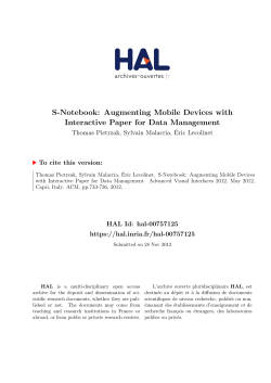 S-Notebook: Augmenting Mobile Devices with Interactive Paper for