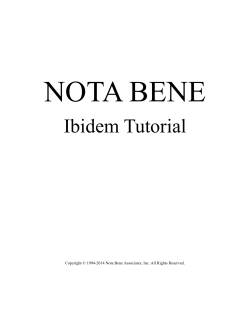 Ibidem Tutorial