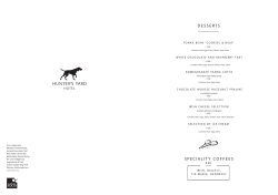 desserts speciality coffees