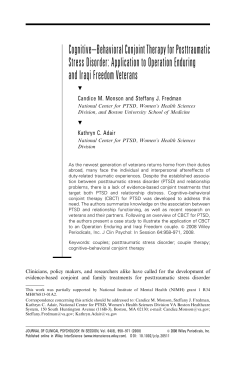 CBCT for PTSD Case Study - Couple Therapy for PTSD