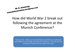 How did World War 2 break out following the agreement at the