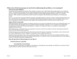 Draft chapter on finding information on interest groups