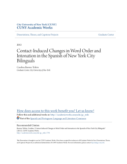 Contact-Induced Changes in Word Order and Intonation in the