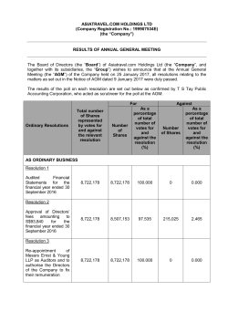 Asiatravel - Result of AGM 25-1-2017