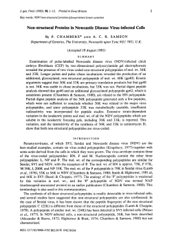Non-structural Proteins in Newcastle Disease Virus