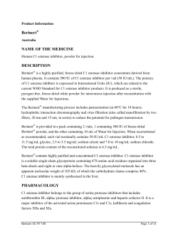BERINERT ® Product Information