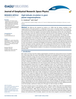 High-latitude circulation in giant planet magnetospheres