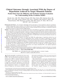 Clinical Outcomes Strongly Associated With the Degree of