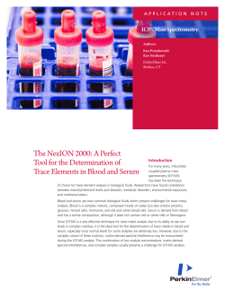 NexION 2000: A Perfect Tool for the Determination of