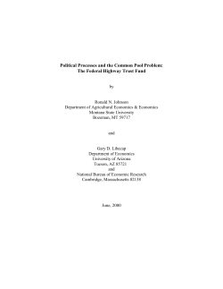 Political Processes and the Common Pool Problem: The Federal