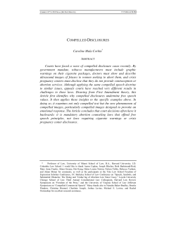 Compelled Disclosures - The University of Alabama | School of Law