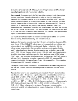 Evaluation of perceived self-efficacy, learned helplessness and