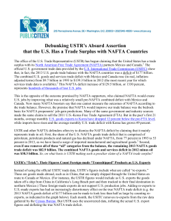 Debunking USTR`s Absurd Assertion that the U.S. Has a Trade