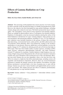 Effects of Gamma Radiation on Crop Production