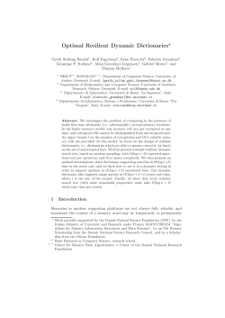 Optimal Resilient Dynamic Dictionaries*