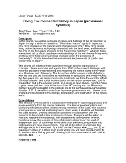 Doing Environmental History in Japan