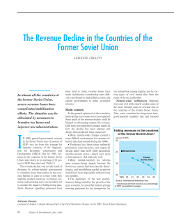 The Revenue Decline in the Countries of the Former Soviet Union