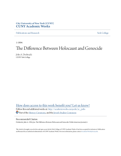 The Difference Between Holocaust and Genocide