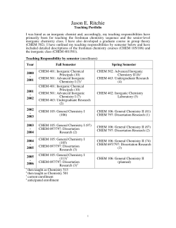 Jason Ritchie`s Teaching Portfolio