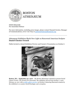 News Release - Boston Athen&aelig;um
