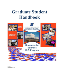Access Current Handbook - Biomolecular Sciences Graduate
