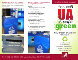 Recycling Trifold - The University of Alabama Office of Sustainability