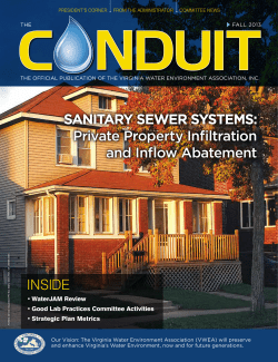 INSIDE Private Property Infiltration and Inflow Abatement Private