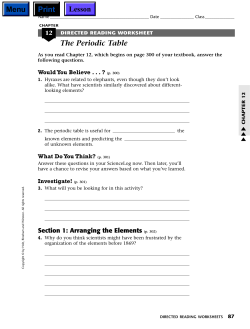 Directed Reading Questions Chapter 12 Section 1