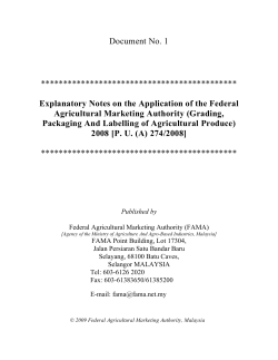 Grading, Packaging And Labelling of Agricultural Produce