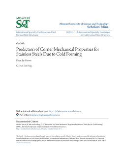 Prediction of Corner Mechanical Properties for