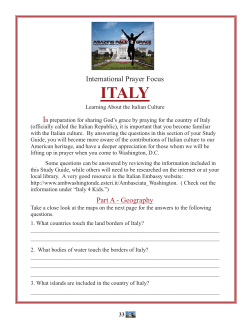 italy - National Children`s Prayer Network