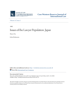 Issues of the Lawyer Population: Japan