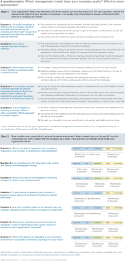 Adhocracy questionnaire