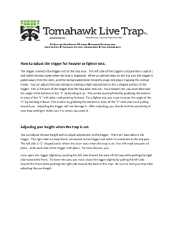 How to adjust the trigger for heavier or lighter sets.