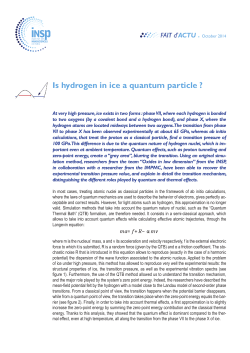 Is hydrogen in ice a quantum particle