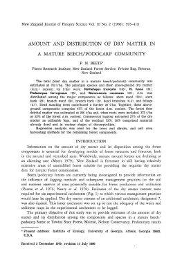 amount and distribution of dry matter in a mature