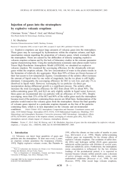 Injection of gases into the stratosphere by explosive volcanic eruptions