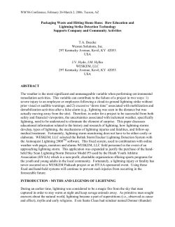 Lightning Safety Applications for Outdoor Waste Management and