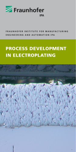 process development in electroplating