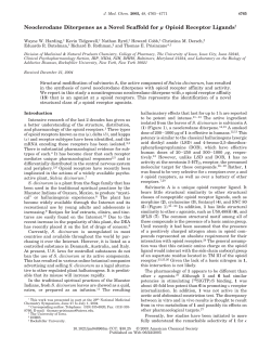 Neoclerodane Diterpenes as a Novel Scaffold for &micro;
