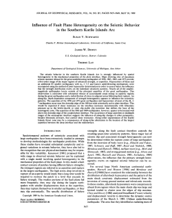 Influence of fault plane heterogeneity on the seismic behavior in the